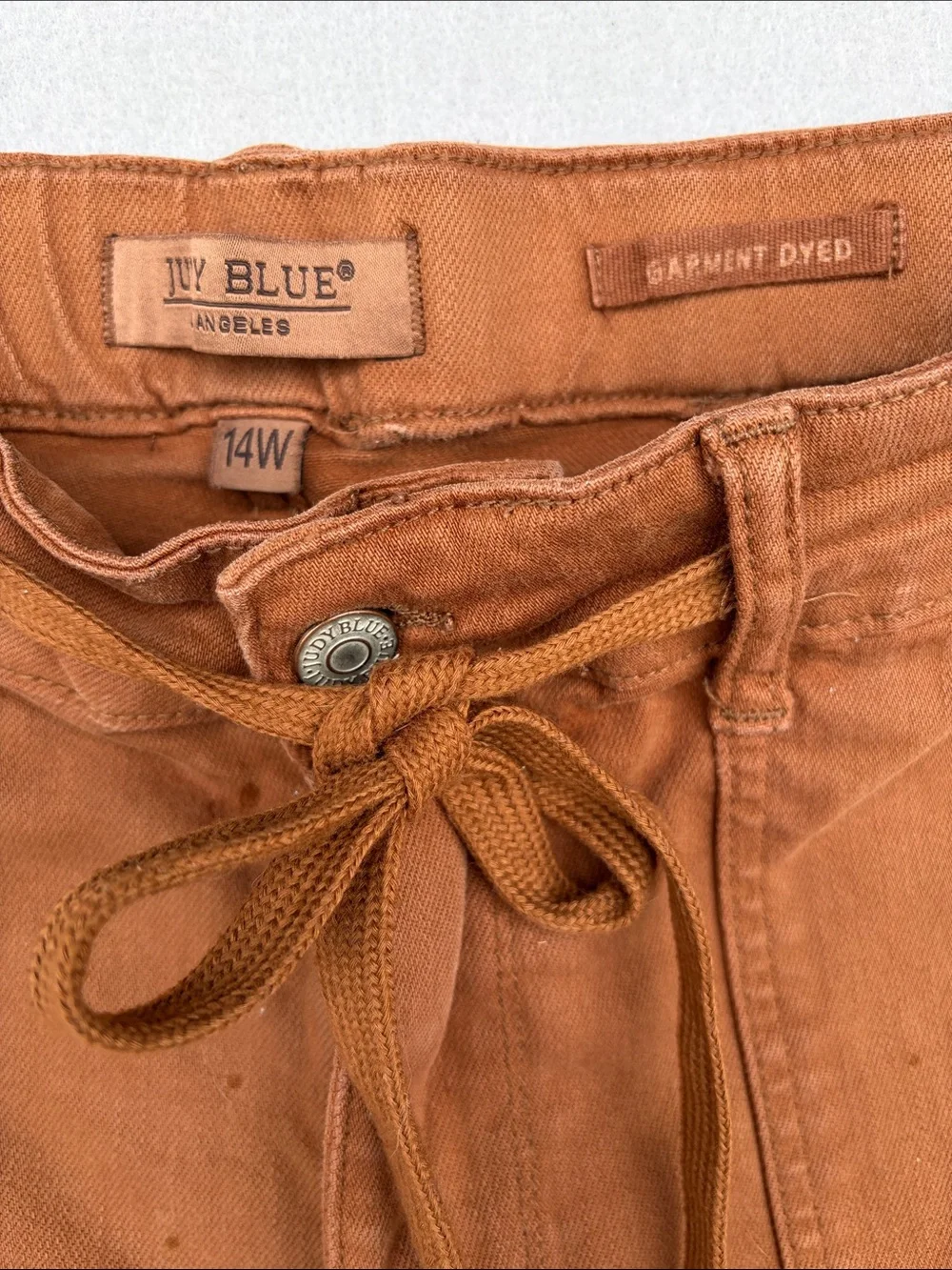 Judy Blue Copper Drawstring Waist Pants - Picture 2 of 4
